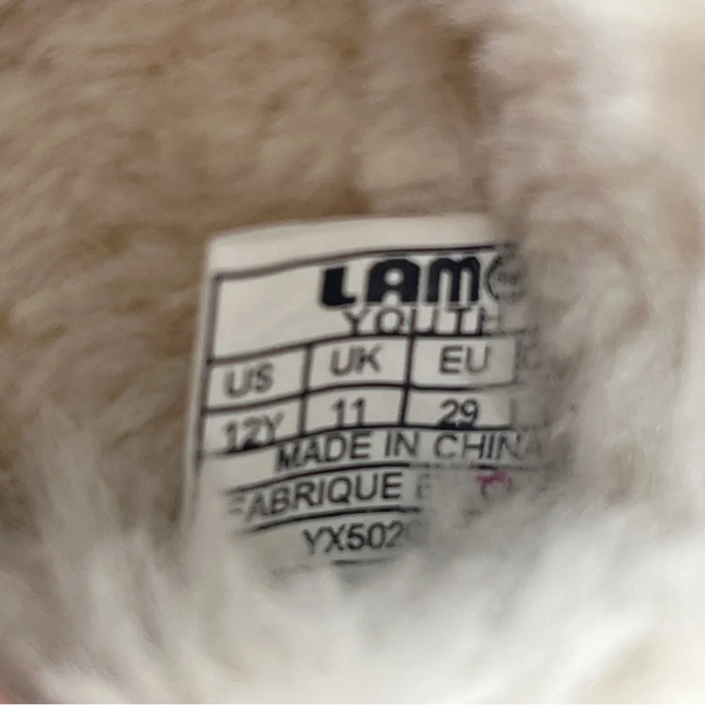 Lamo Youth Brown Suede Shearling Slippers Sz 12